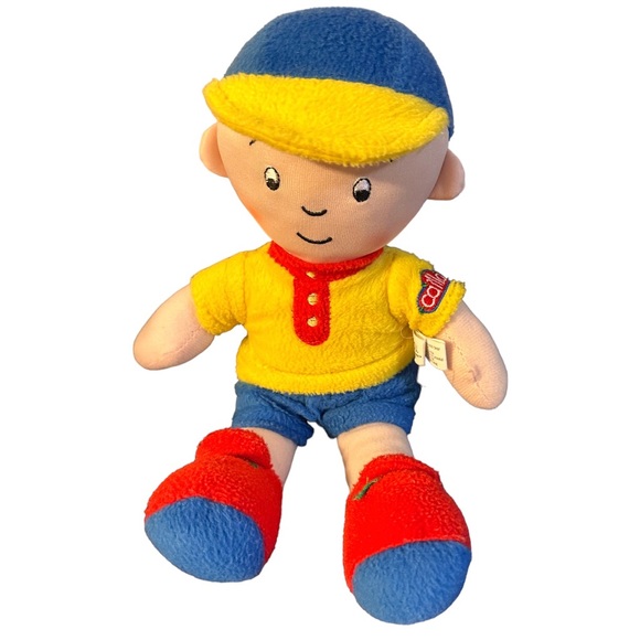 Vintage Caillou Plush Doll 2012 11” PBS Kids Cookie Jar Enterprises Rare Nylon - Picture 1 of 4